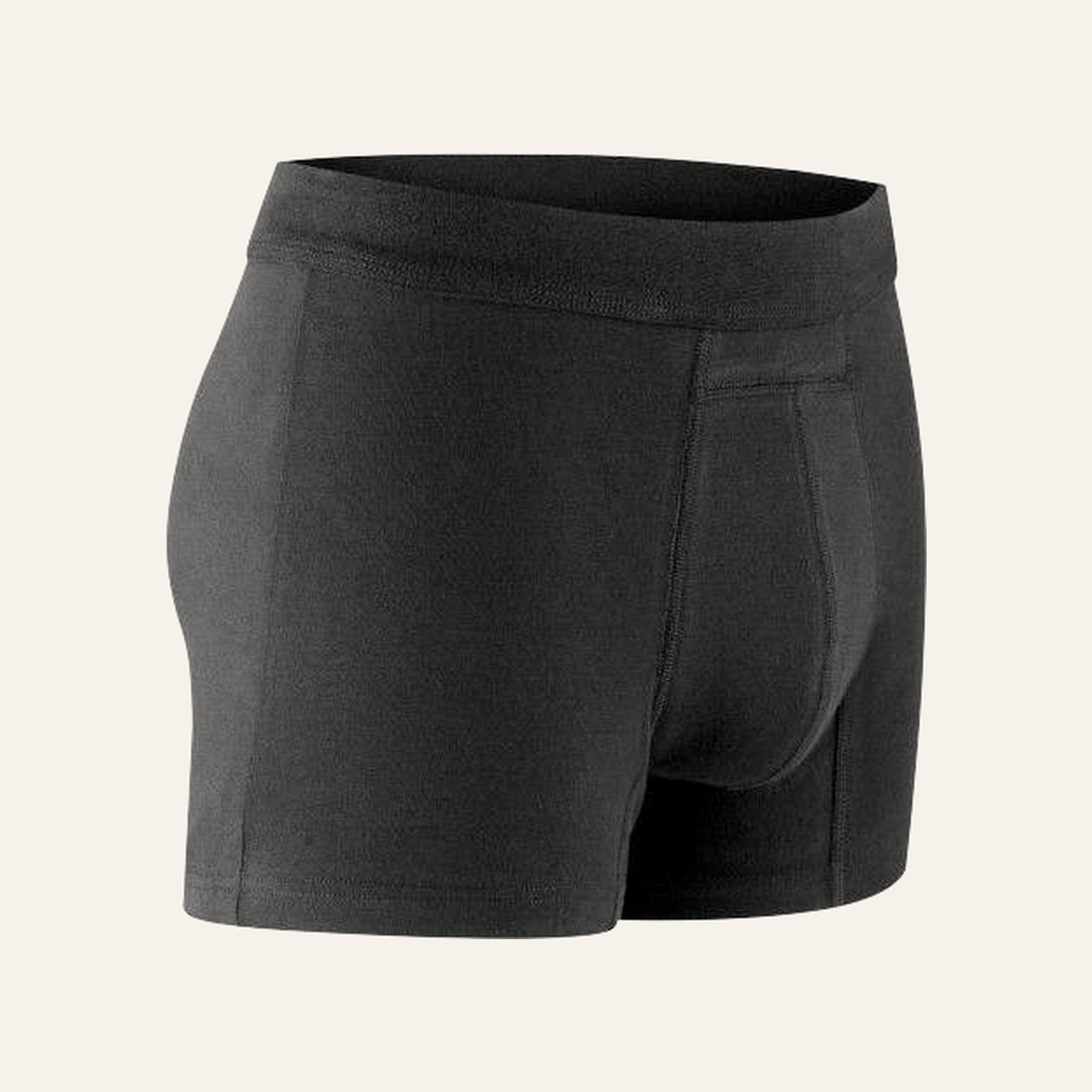 Boxer absorbant anti-fuites NAHHOU noir, vue de trois quarts
