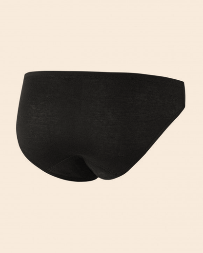 Culotte absorbante anti-fuites NAHHOU noire, vue de dos — photographie du fabricant