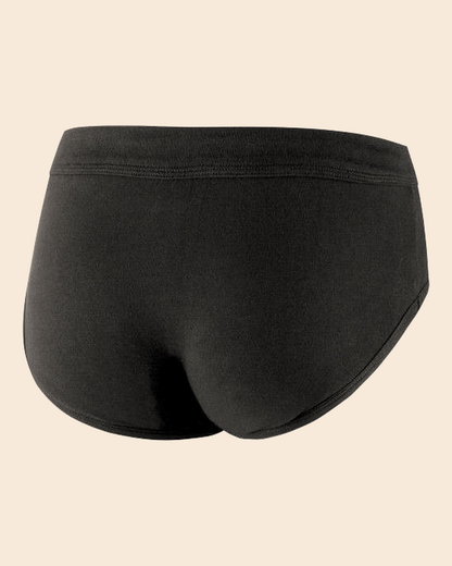 Slip absorbant anti-fuites NAHHOU noir, vue de dos