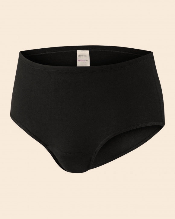 Culotte absorbante taille haute NAHHOU noire, vue de côté — photographie du fabricant