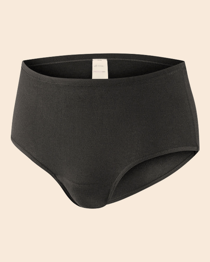 Culotte absorbante taille haute NAHHOU noire, vue de face