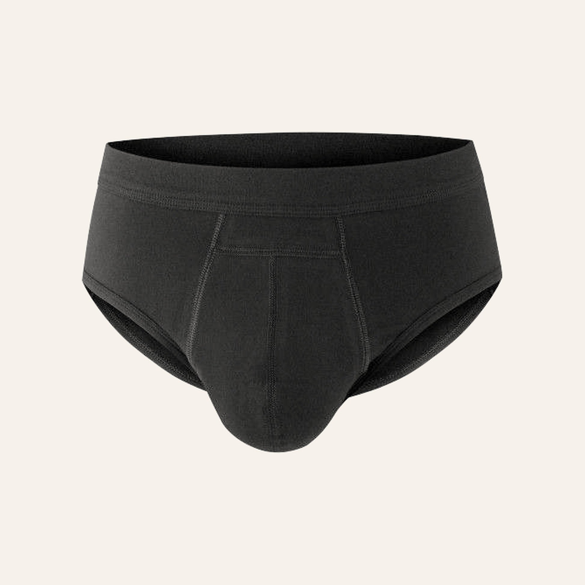Slip absorbant anti-fuites NAHHOU noir, vue de face