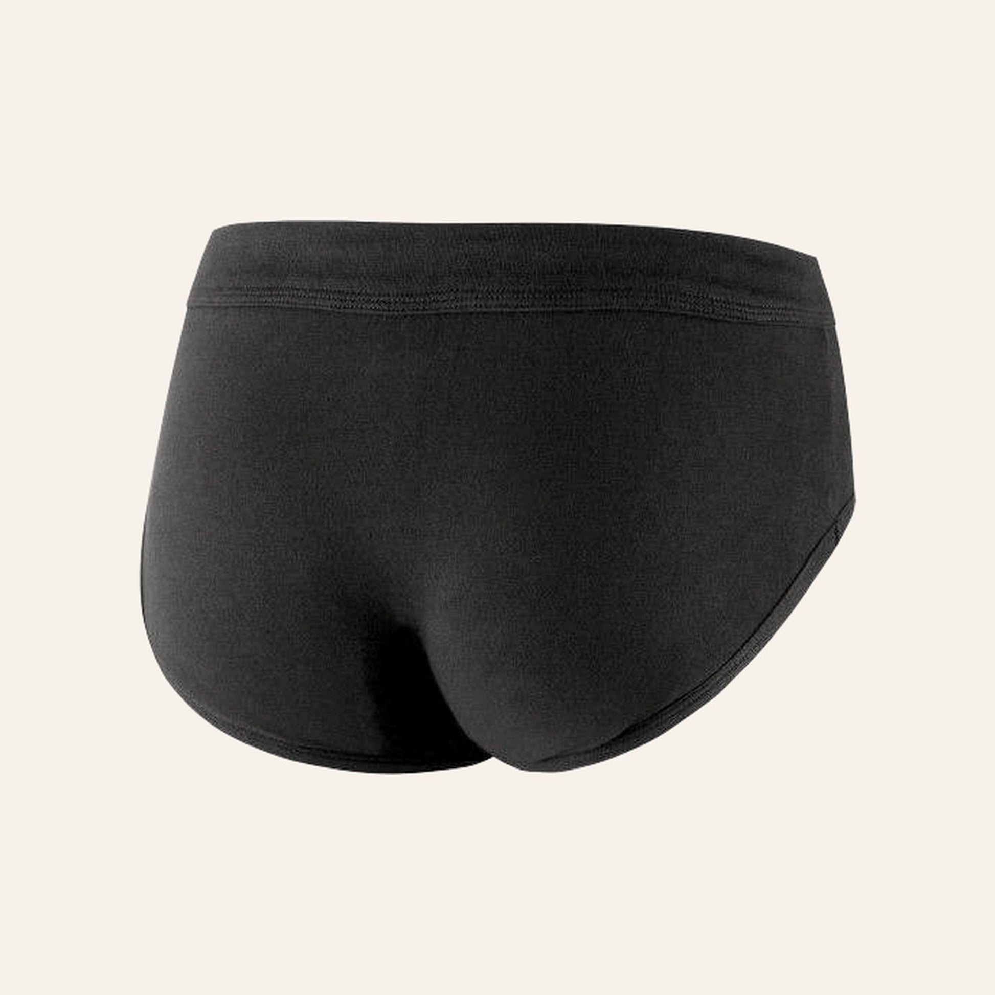 Slip absorbant anti-fuites NAHHOU noir, vue de dos