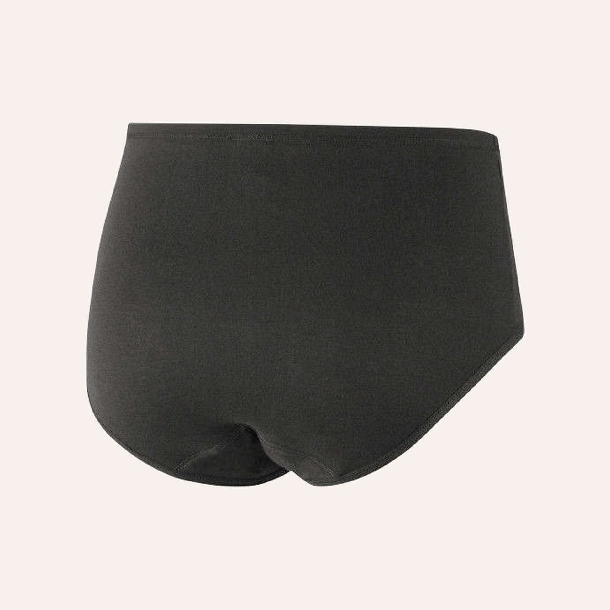 Culotte absorbante taille haute NAHHOU noire, vue de dos