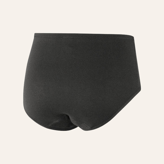 Culotte absorbante taille haute NAHHOU noire, vue de dos